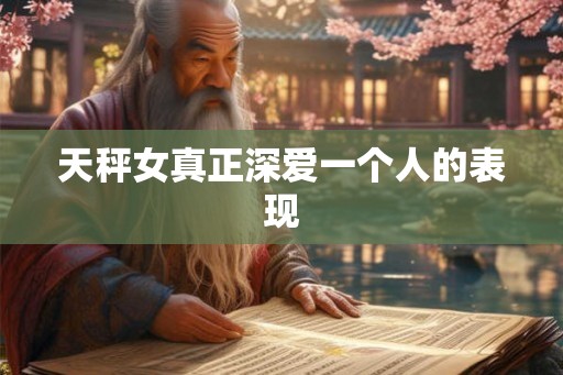 天秤女真正深爱一个人的表现