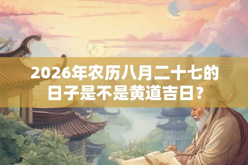 2026年农历八月二十七的日子是不是黄道吉日？