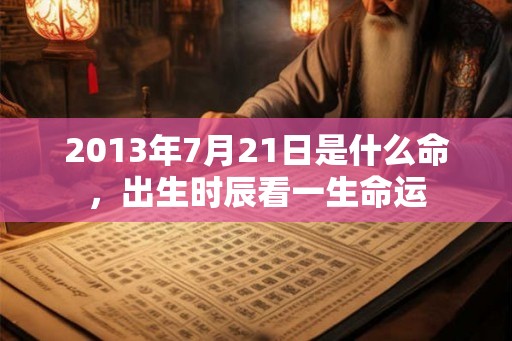 2013年7月21日是什么命,出生时辰看一生命运 2013年7月21日是什么命,出生时辰看一生命运