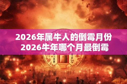 2026年属牛人的倒霉月份 2026牛年哪个月最倒霉 2026年属牛人的倒霉月份 2026牛年哪个月最倒霉