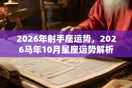 2026年射手座运势，2026马年10月星座运势解析