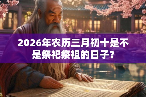 2026年农历三月初十是不是祭祀祭祖的日子？