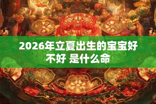 2026年立夏出生的宝宝好不好 是什么命