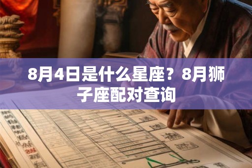 8月4日是什么星座?8月狮子座配对查询 8月4日是什么星座?8月狮子座配对查询