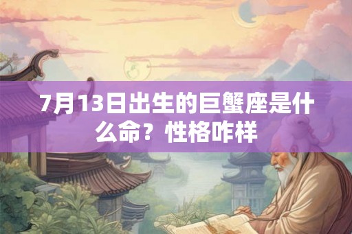 7月13日出生的巨蟹座是什么命？性格咋样