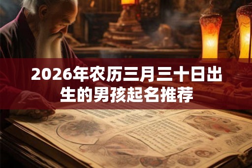 2026年农历三月三十日出生的男孩起名推荐