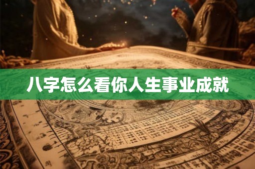 八字怎么看你人生事业成就