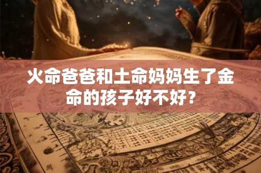 火命爸爸和土命妈妈生了金命的孩子好不好? 火命爸爸和土命妈妈生了金命的孩子好不好?