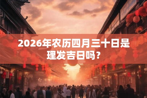 2026年农历四月三十日是理发吉日吗？
