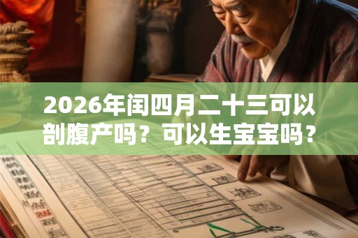2026年闰四月二十三可以剖腹产吗？可以生宝宝吗？