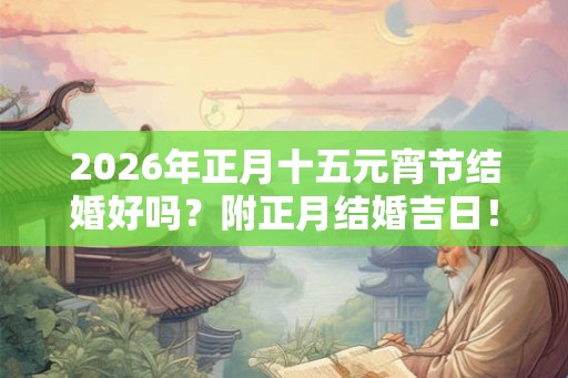 2026年正月十五元宵节结婚好吗？附正月结婚吉日！