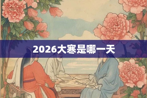 2026大寒是哪一天