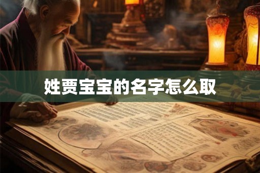 姓贾宝宝的名字怎么取