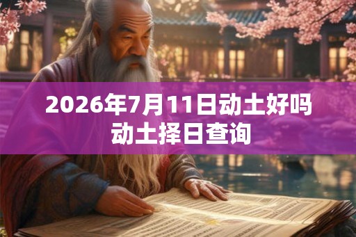 2026年7月11日动土好吗 动土择日查询 2026年7月11日动土好吗 动土择日查询