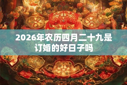 2026年农历四月二十九是订婚的好日子吗 2026年农历四月二十九是订婚的好日子吗