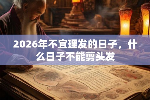 2026年不宜理发的日子，什么日子不能剪头发