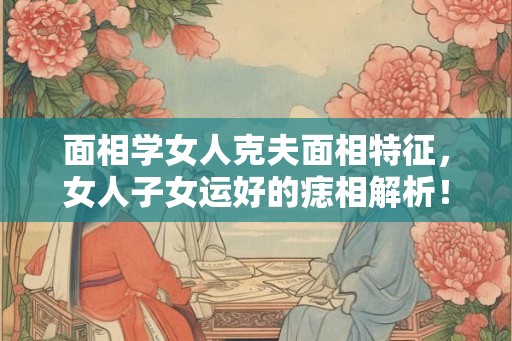 面相学女人克夫面相特征，女人子女运好的痣相解析！