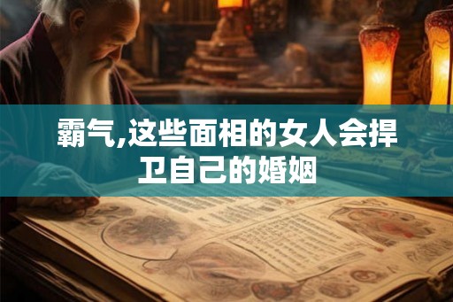 霸气,这些面相的女人会捍卫自己的婚姻