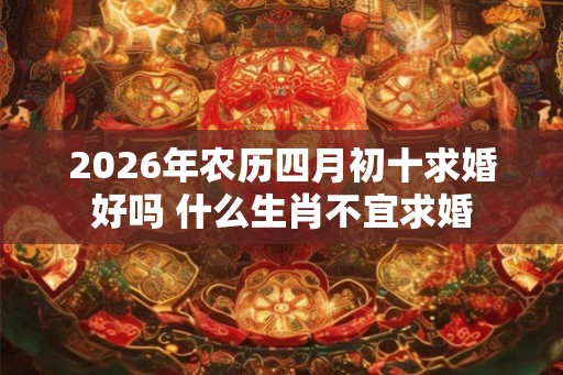 2026年农历四月初十求婚好吗 什么生肖不宜求婚