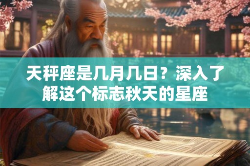 天秤座是几月几日？深入了解这个标志秋天的星座