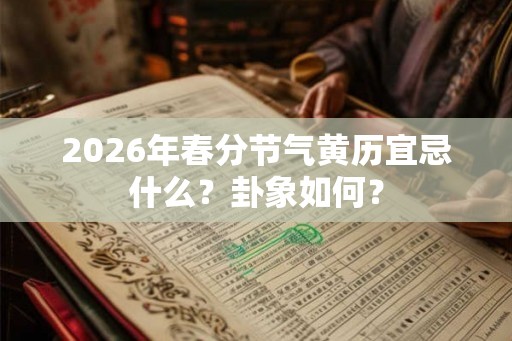 2026年春分节气黄历宜忌什么？卦象如何？