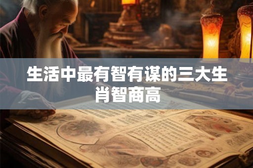 生活中最有智有谋的三大生肖智商高