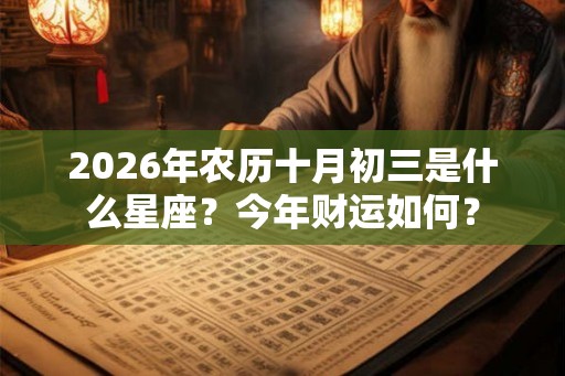 2026年农历十月初三是什么星座？今年财运如何？