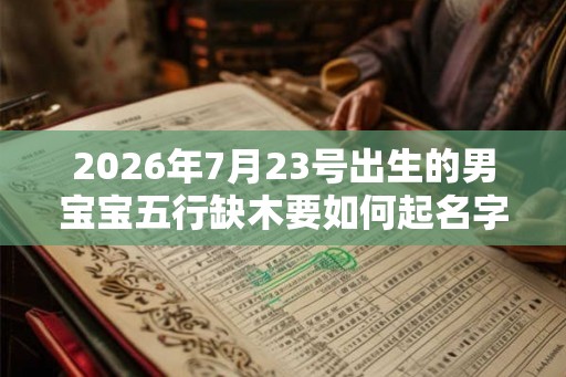 2026年7月23号出生的男宝宝五行缺木要如何起名字
