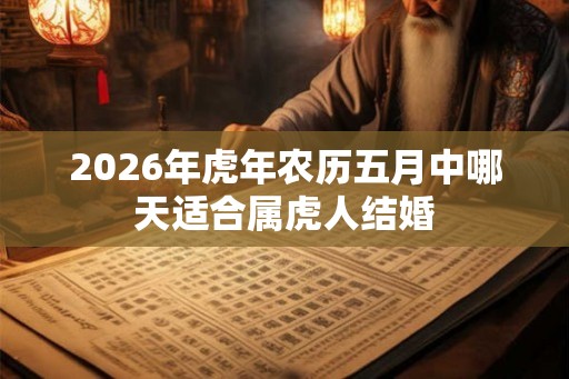2026年虎年农历五月中哪天适合属虎人结婚