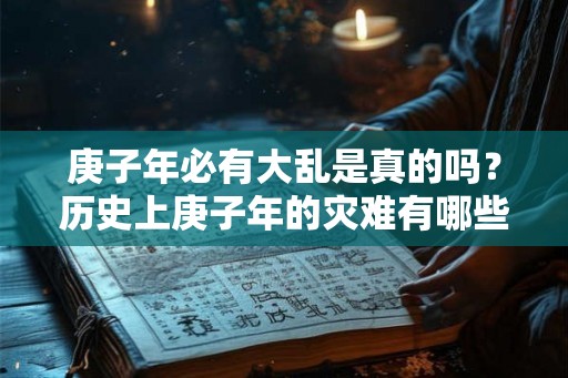 庚子年必有大乱是真的吗?历史上庚子年的灾难有哪些? 庚子年必有大乱是真的吗?历史上庚子年的灾难有哪些?