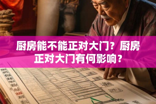 厨房能不能正对大门？厨房正对大门有何影响？