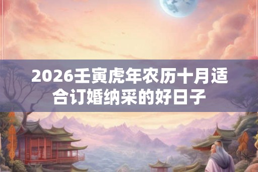 2026壬寅虎年农历十月适合订婚纳采的好日子