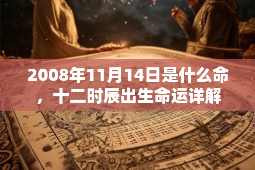 2008年11月14日是什么命，十二时辰出生命运详解
