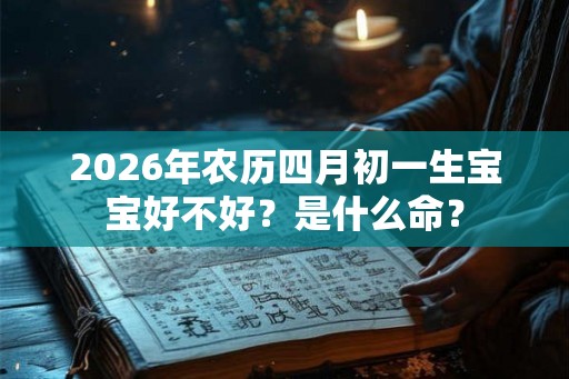 2026年农历四月初一生宝宝好不好？是什么命？