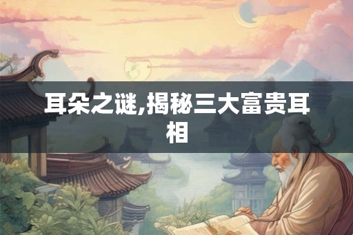 耳朵之谜,揭秘三大富贵耳相