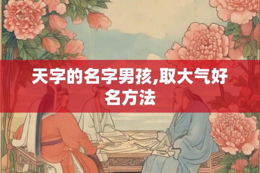 天字的名字男孩,取大气好名方法