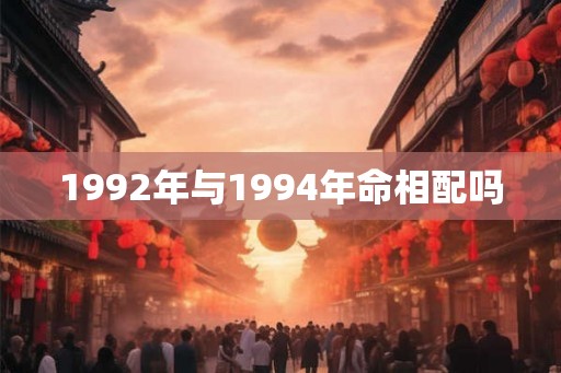 1992年与1994年命相配吗