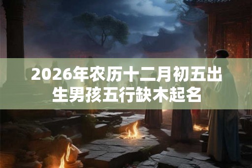 2026年农历十二月初五出生男孩五行缺木起名 2026年农历十二月初五出生男孩五行缺木起名