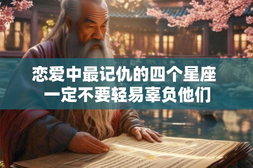 恋爱中最记仇的四个星座 一定不要轻易辜负他们