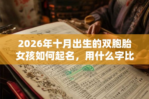2026年十月出生的双胞胎女孩如何起名，用什么字比较好