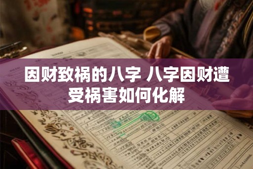 因财致祸的八字 八字因财遭受祸害如何化解