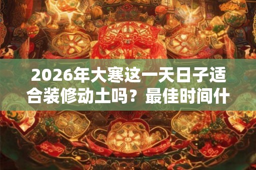 2026年大寒这一天日子适合装修动土吗?最佳时间什么时候? 2026年大寒这一天日子适合装修动土吗?最佳时间什么时候?