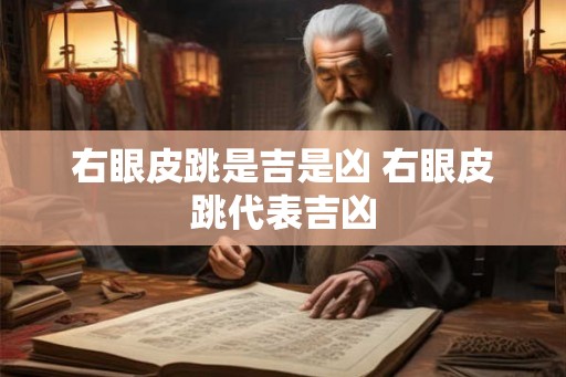 右眼皮跳是吉是凶 右眼皮跳代表吉凶