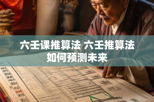 六壬课推算法 六壬推算法如何预测未来