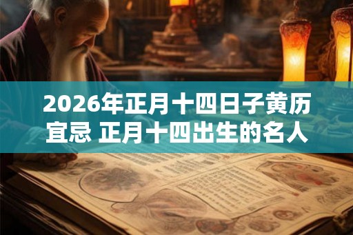 2026年正月十四日子黄历宜忌 正月十四出生的名人