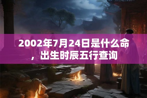 2002年7月24日是什么命,出生时辰五行查询 2002年7月24日是什么命,出生时辰五行查询