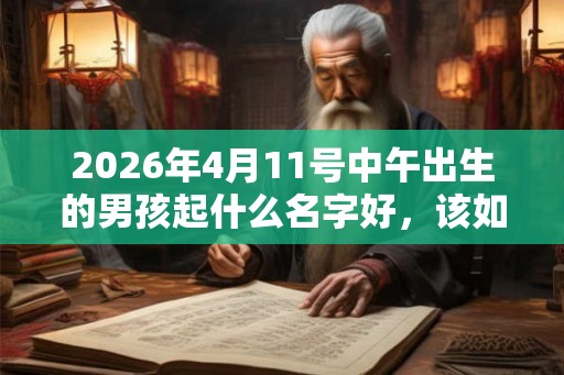 2026年4月11号中午出生的男孩起什么名字好，该如何取名？