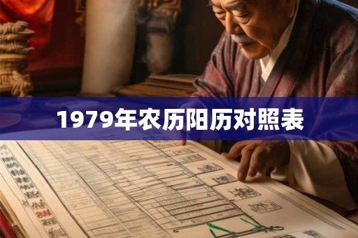 1979年农历阳历对照表