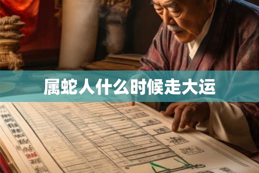 属蛇人什么时候走大运
