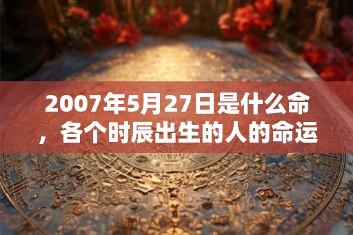 2007年5月27日是什么命，各个时辰出生的人的命运